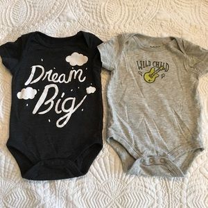Jumping Beans, set on onesies. 3 months
